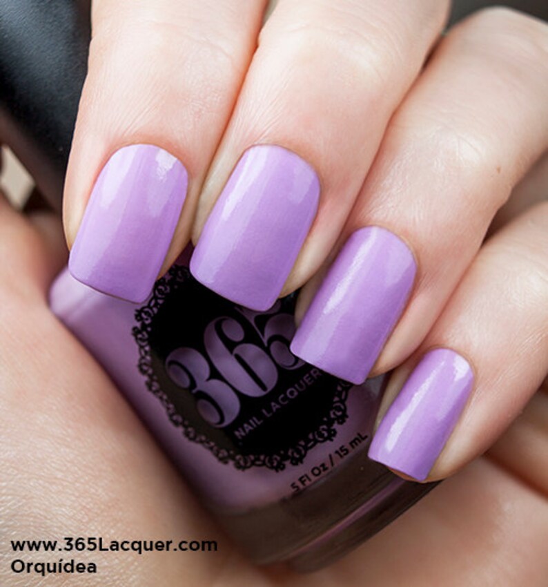 Vibrant Milky Orchid Creme Nail Polish Orquídea Etsy