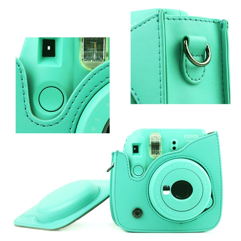 Fujifilm Instax Mini 8 9 Camera Bag Minit Green Red Pink Blue Leather Protection Case Sale