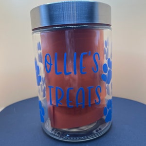 Dog Treat Glass Jar