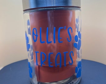 Dog Treat Glass Jar