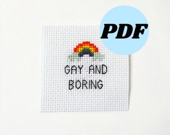 Modèle de point de croix gay et ennuyeux PDF