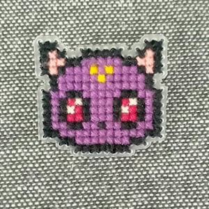 Luna Sailor Moon inspirierte Kreuzstich Pins
