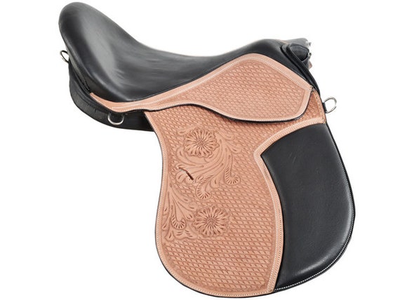 Dark Brown leather Treeless GP jumping Saddle with accessory in 9 sizes Dark Brown leather Treeless GP jumping Saddle with accessory in 9 sizes