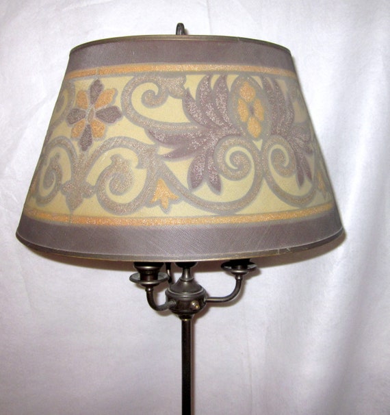 1920s Rembrandt Signed Floor Lamp With Art Deco Screen Mesh Shade And Gorgeously Detailed Metal Base