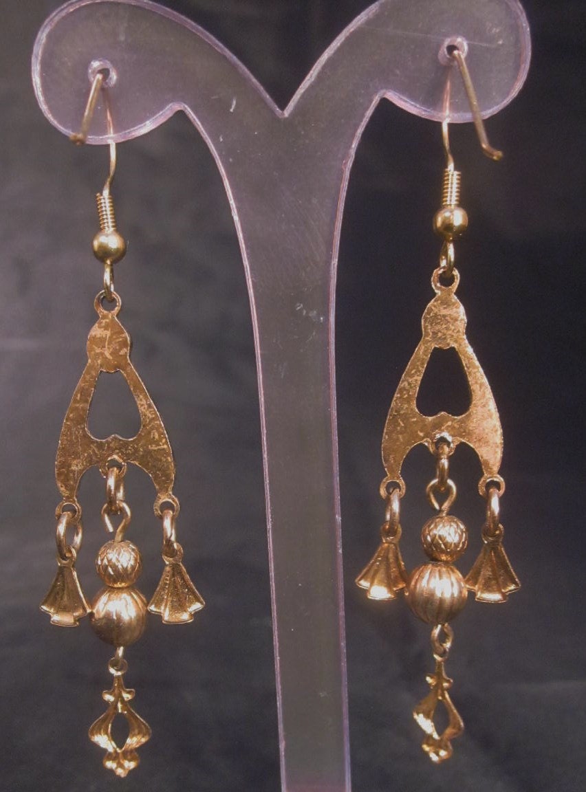 Art Nouveau Dangle Pierced Earrings Bridgerton Jewelry | Etsy