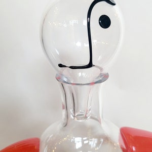 Kjell Engman for Kosta Boda Decanter in the form of a person Barware Collectible Swedish Glass image 2