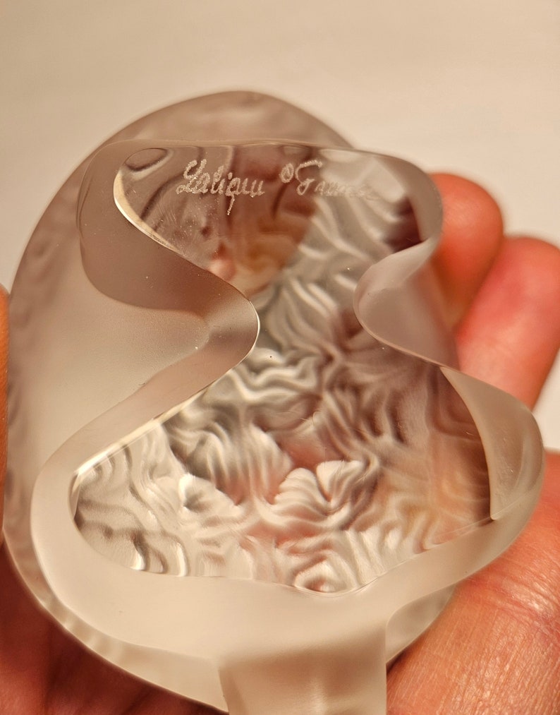 Signed Lalique France Glass Turtle image 10