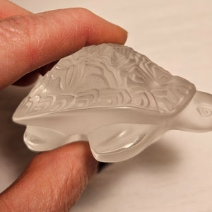 Signed Lalique France Glass Turtle image 7