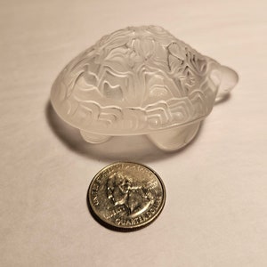 Signed Lalique France Glass Turtle image 4