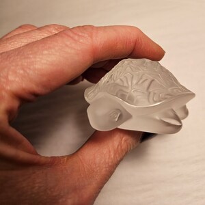 Signed Lalique France Glass Turtle image 2