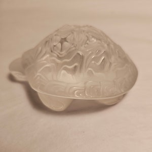 Signed Lalique France Glass Turtle image 9