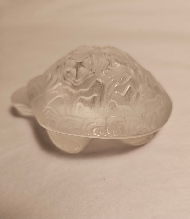 Signed Lalique France Glass Turtle image 9