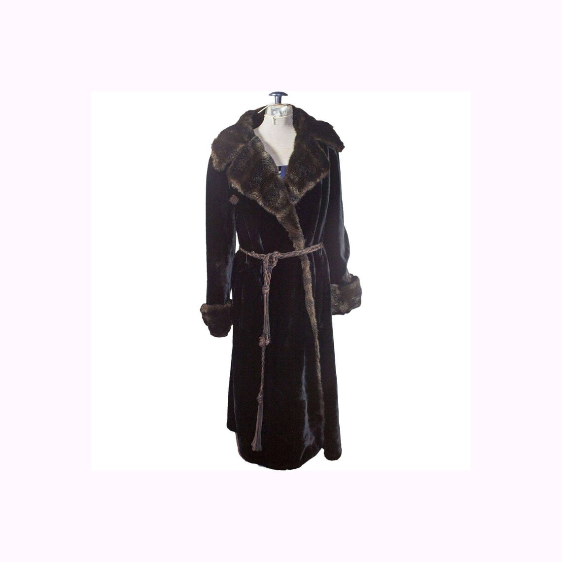 Vintage Baskin Borgazia Styled by Fairmoor Black Faux Fur Coat | Etsy