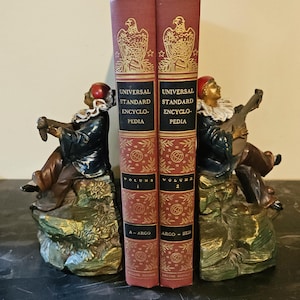 1940 Brass Clown Head Bookends クラウンヘッド 1940 Brass Clown Head Bookends クラウンヘッド