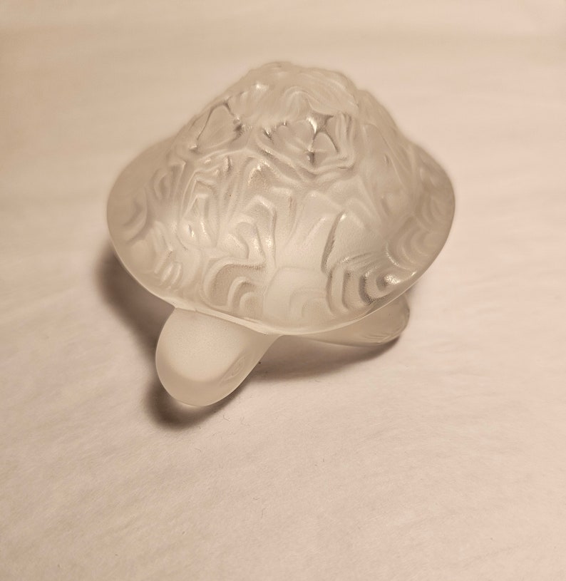 Signed Lalique France Glass Turtle image 8