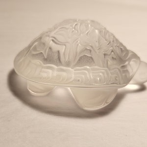 Signed Lalique France Glass Turtle image 6