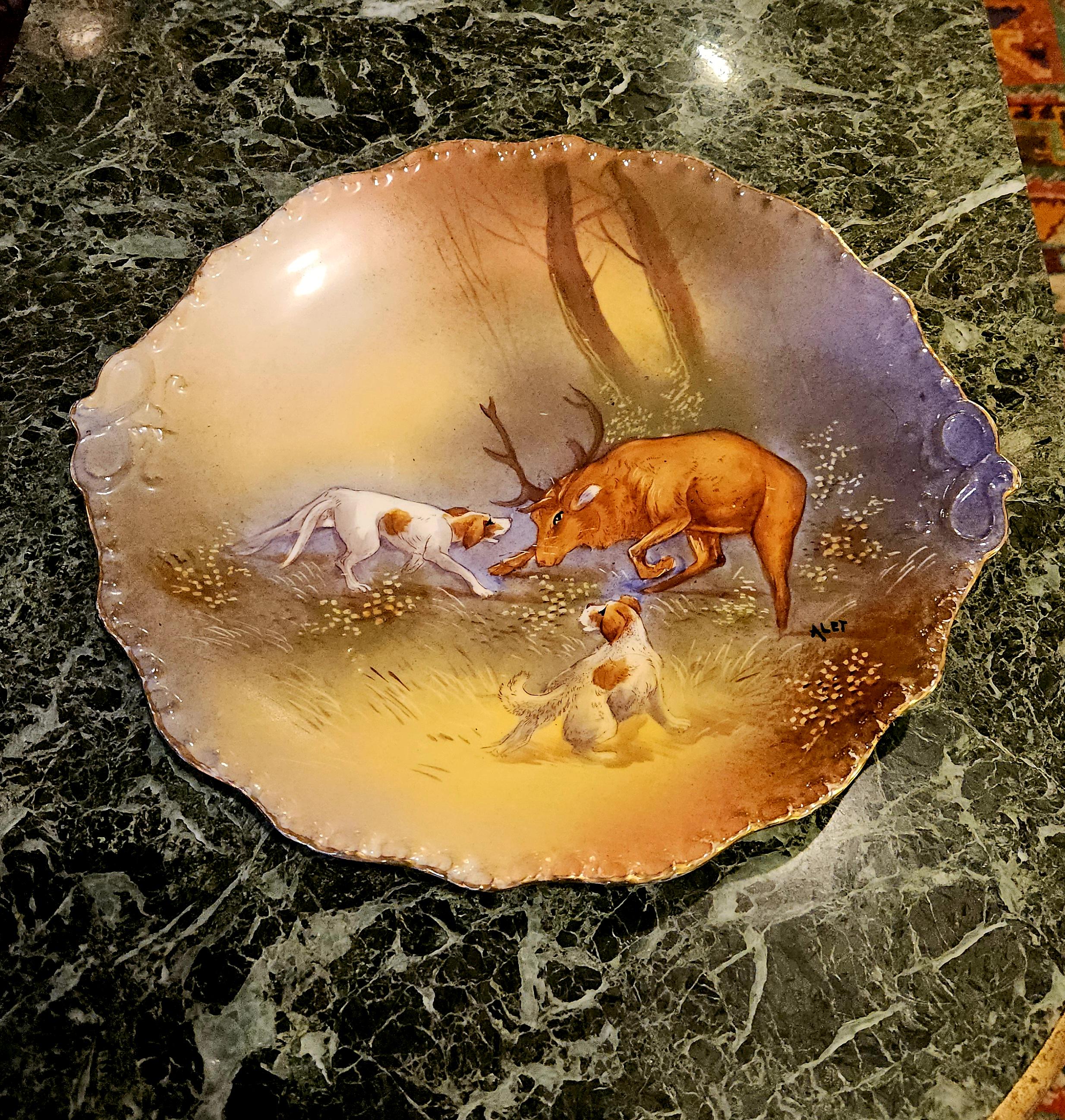 英国製ラルフローレン ヴィンテージ絵皿3枚セット 壁掛け 馬と猟犬