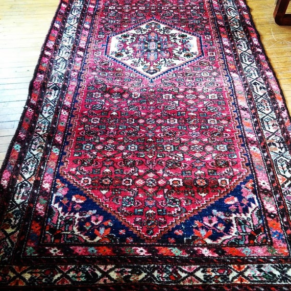 Vintage Persian Rug or Runner 10 ft by 4.75 ft.