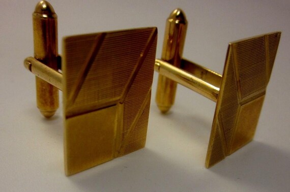 Vintage Mid Century Modern 14K Cufflinks