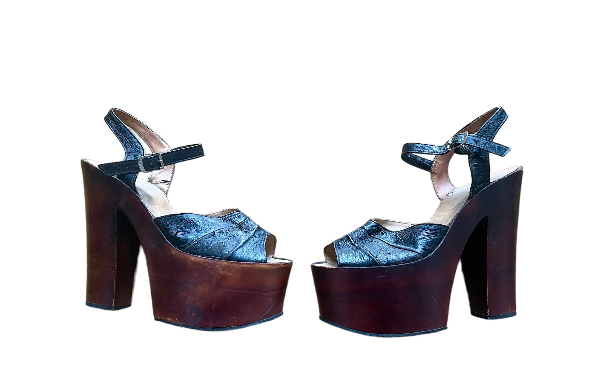 Buy Wood Platform Heels Online In India Etsy India