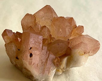 Pink Hematite Elestial Quartz Cluster Natural Hematoid Crystal Cluster Spiritual Home Decor