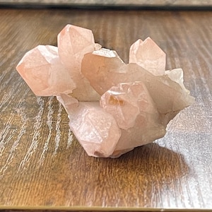 Pink Hematite Quartz Cluster Pink Quartz Elestial Quartz Natural Hematoid Cluster Red Hematite Quartz Fire Quartz Crystal home decor gift
