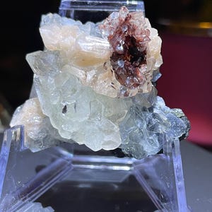 Apophyllite with Heulandite and Stilbite  Rare Apophyllite Specimen Heulandite Apophyllite Zeolite Crystal Specimen Rare crystal Specimen
