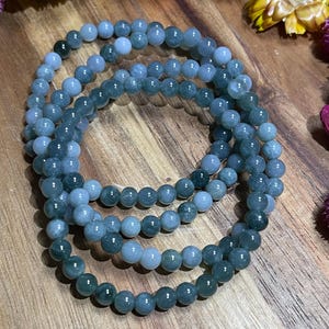 Bracelet Burma Jade 6mm Jade Stretch Bracelet Burmese Jade Beaded Jewelry Gemstone Stretch Bracelet