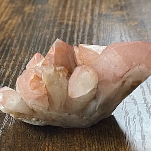 Crystal Cluster Pink Hematite Quartz Cluster Crystal Natural Elestial Quartz  Hematoid Cluster Red Hematite Quartz Crystal Home Decor Gift