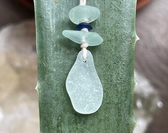 Sea Glass Necklace, Dancing Through the Veil Talisman, Green Sea Glass Pendant, Spiritual Gift, Ancient Roman Glass