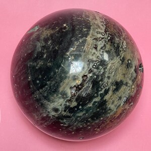 Ocean Jasper Sphere Druzy Ocean Jasper Green Ocean Jasper Crystal Ball Crystal Home Decor Gift for her Gift for Him Nature Lover Gift