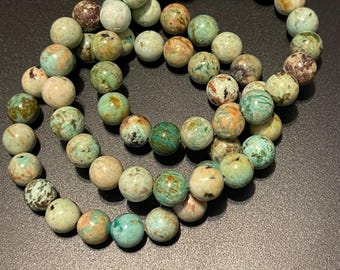 Genuine Turquoise 10mm Bracelets | Peruvian Turquoise | Turquoise Bracelets
