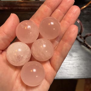 Rose Quartz Sphere Mini Sphere Quartz Crystal Ball Crystal Bundle Rose Quartz Love Crystal Quartz Crystal Home Decor Gift for love