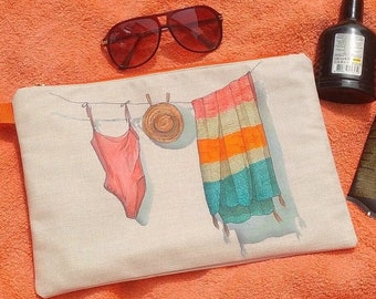 Bolsa seca mojada, Bolsa de playa, bolsa de traje de baño mojado, bolsa de maquillaje, bolsa de viaje, bolsa de verano, bolsa de bikini, bolsa impermeable, regalo de la madre, bolsa de regalo