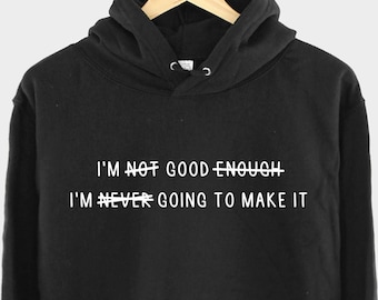 Sudadera con capucha "Mentalidad positiva para emprendedores" - Mezcla de algodón hilado en anillo