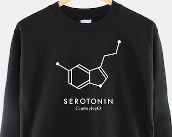 Serotonin Molecule Sweatshirt: Mental Health Graphic Jumper