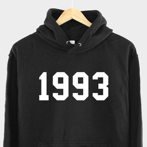 1993 30th Birthday Hoodie Shirt - Made In Year Numbers Hoody