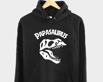 Papasaurus Dad Hoodie, Funny Dinosaur Dad Hoodie, Fathers Day Gift for Dad, Dad Dinosaur Sweatshirt