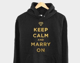 Sudadera para despedida de soltera - Estampado dorado metalizado con nombre personalizado