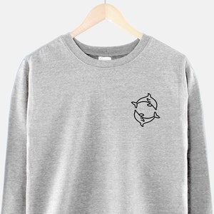 Dolphin Sweatshirt - Nautical Dolphin Sweater - Nautical Sweatshirt - Minimal Dolphin Sweatshirt