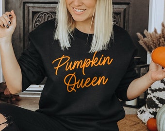Pumpkin Queen Halloween Sweatshirt: Women's Fall Sweater
