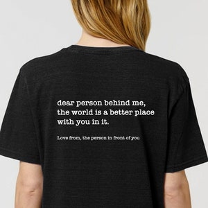 Dear Person Behind Me Shirt - Personalised Mental Health Awareness T-Shirt