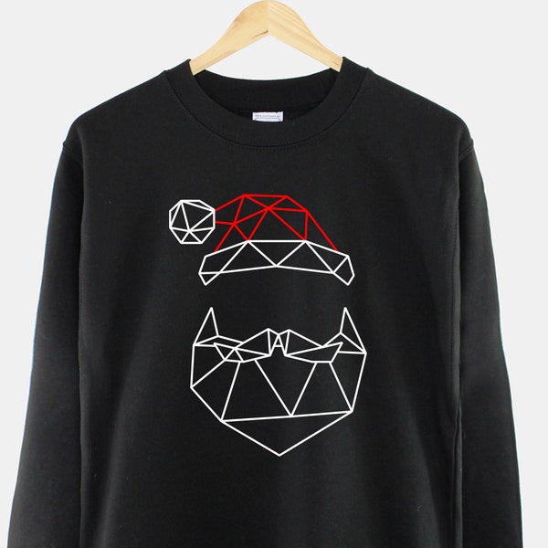 Geometrische Santa Father Christmas Sweatshirt - Santa Claus Sweater - Feestelijke trui