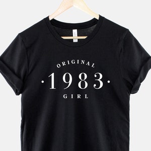 Original 1983 Girl - Womens Vintage 40th Birthday Shirt - Ladies Birth Year Numbers T-Shirt