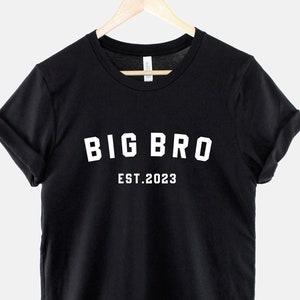 Personalised Big Bro Est Shirt - Promoted To Big Bro T-Shirt - New Big Brother To Be Shirt - New Baby Brother TShirt