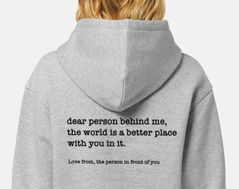 Personalized Mental Health Hoodie: Dear Person Behind Me