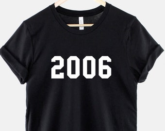 2006 18th Birthday Shirt - Made In Year Numbers T-Shirt