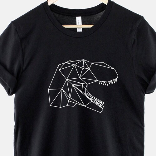 T-rex Shirt Geometric Dinosaur Print 