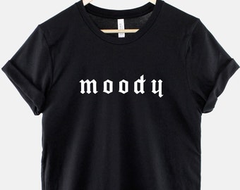 Gothic Slogan T-Shirt, Moody Black Graphic Print, Ring Spun Cotton Tee