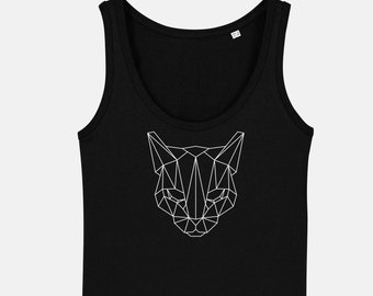 CAT CATS AFRICAN PATTERN ETHNIC COOL FASHION LADIES VEST TANK TOP GYM VEST